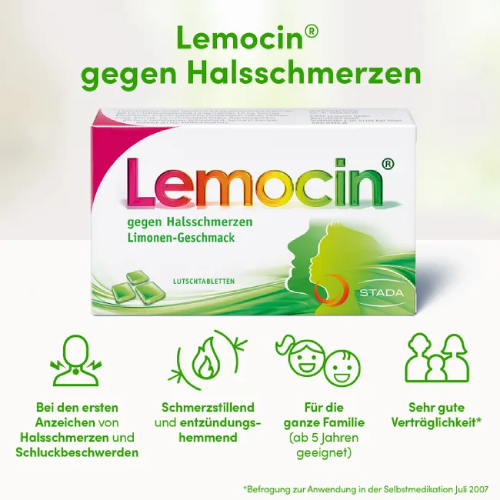 LEMOCIN gegen Halsschmerzen Lutschtabletten