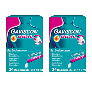 GAVISCON Dual 500mg/213mg/325mg Suspens.im Beutel Doppelpack (2x240ml)