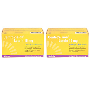CENTROVISION Lutein 15 mg Kapseln Doppelpackung (2x 90St)