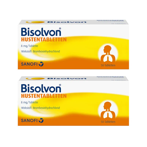 BISOLVON Hustentabletten 8 mg Doppelpackung (2x 50St)