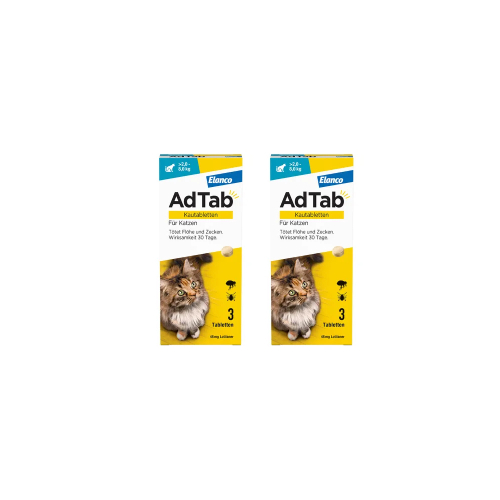 ADTAB 48 mg Kautabletten für Katzen >2-8 kg (2x3 St)