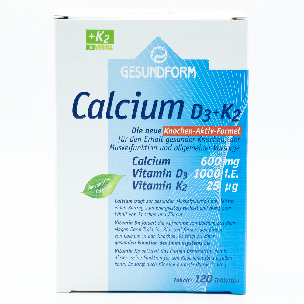 GESUNDFORM Calcium D3+K2 Tabletten