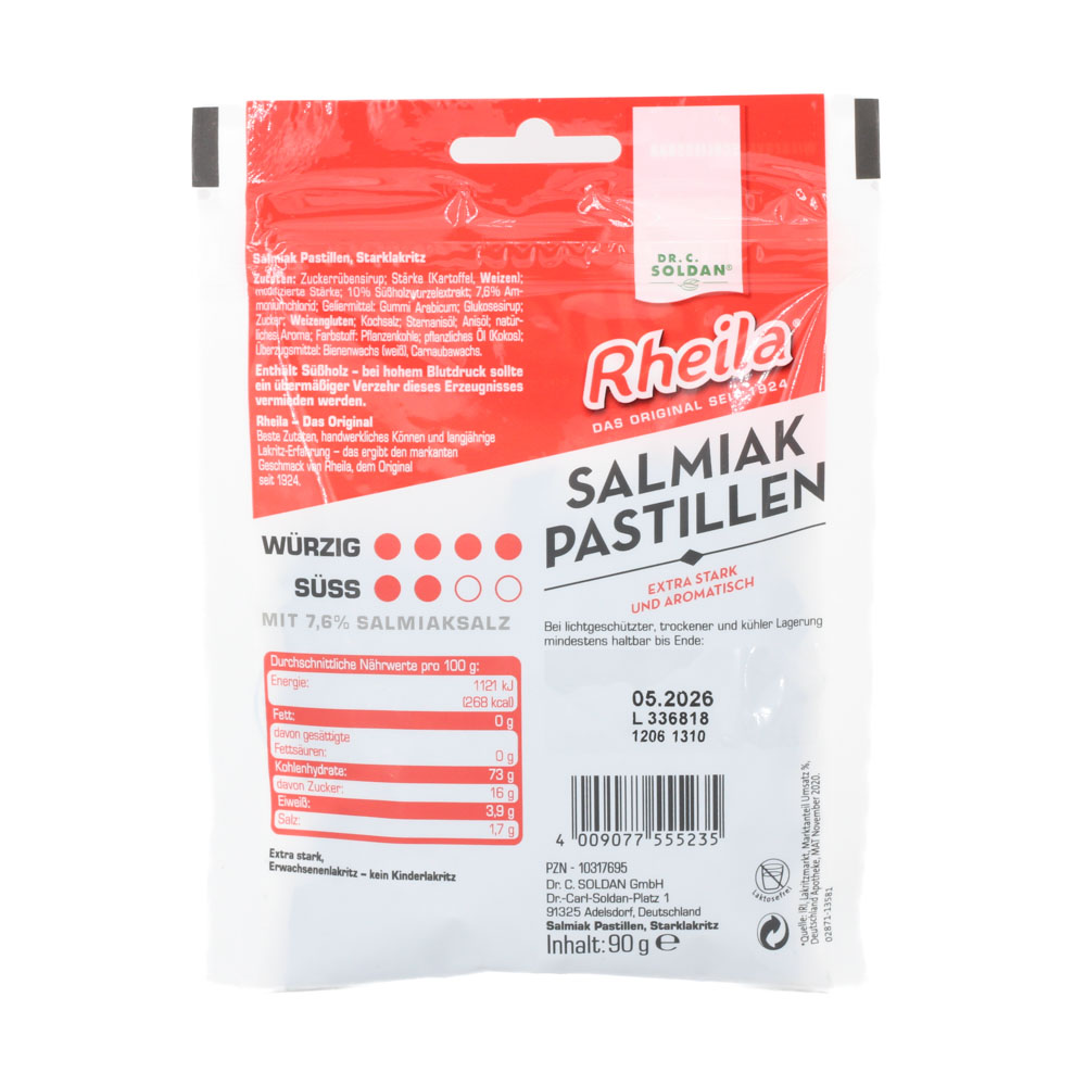 RHEILA Salmiak Pastillen zuckerhaltig