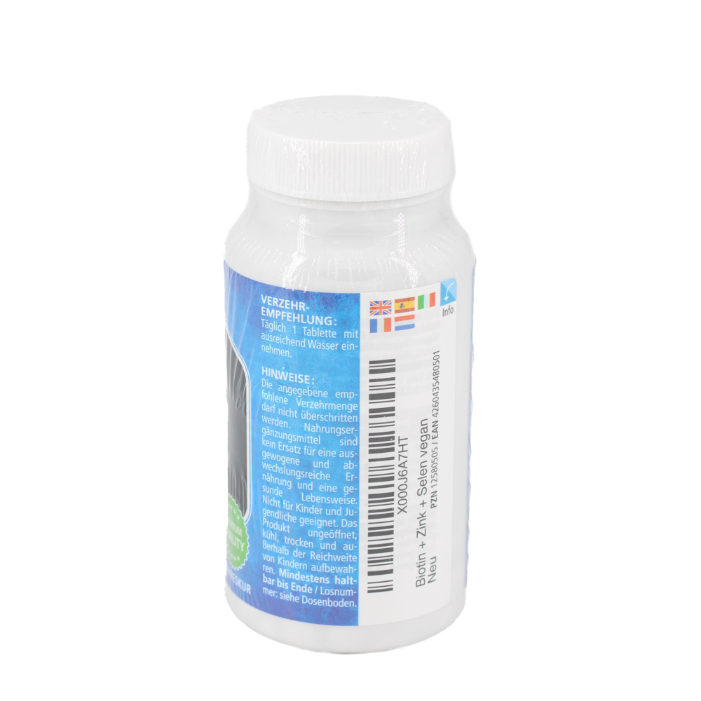 BIOTIN 10 mg hochdosiert+Zink+Selen Tabletten