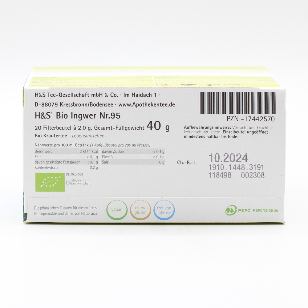 H&S Bio Ingwer Filterbeutel