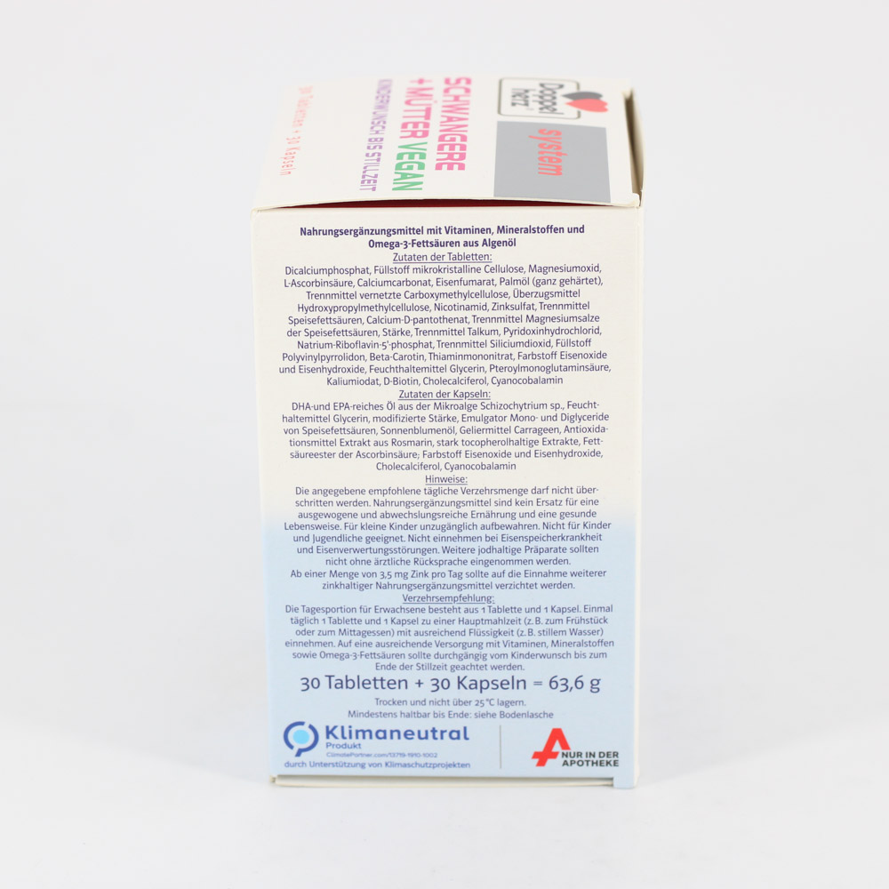 DOPPELHERZ Schwangere+Mütter vegan syst.Kombipack.