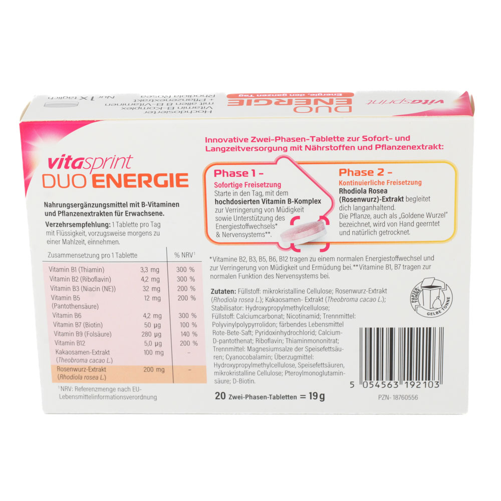 VITASPRINT Duo Energie Tabletten