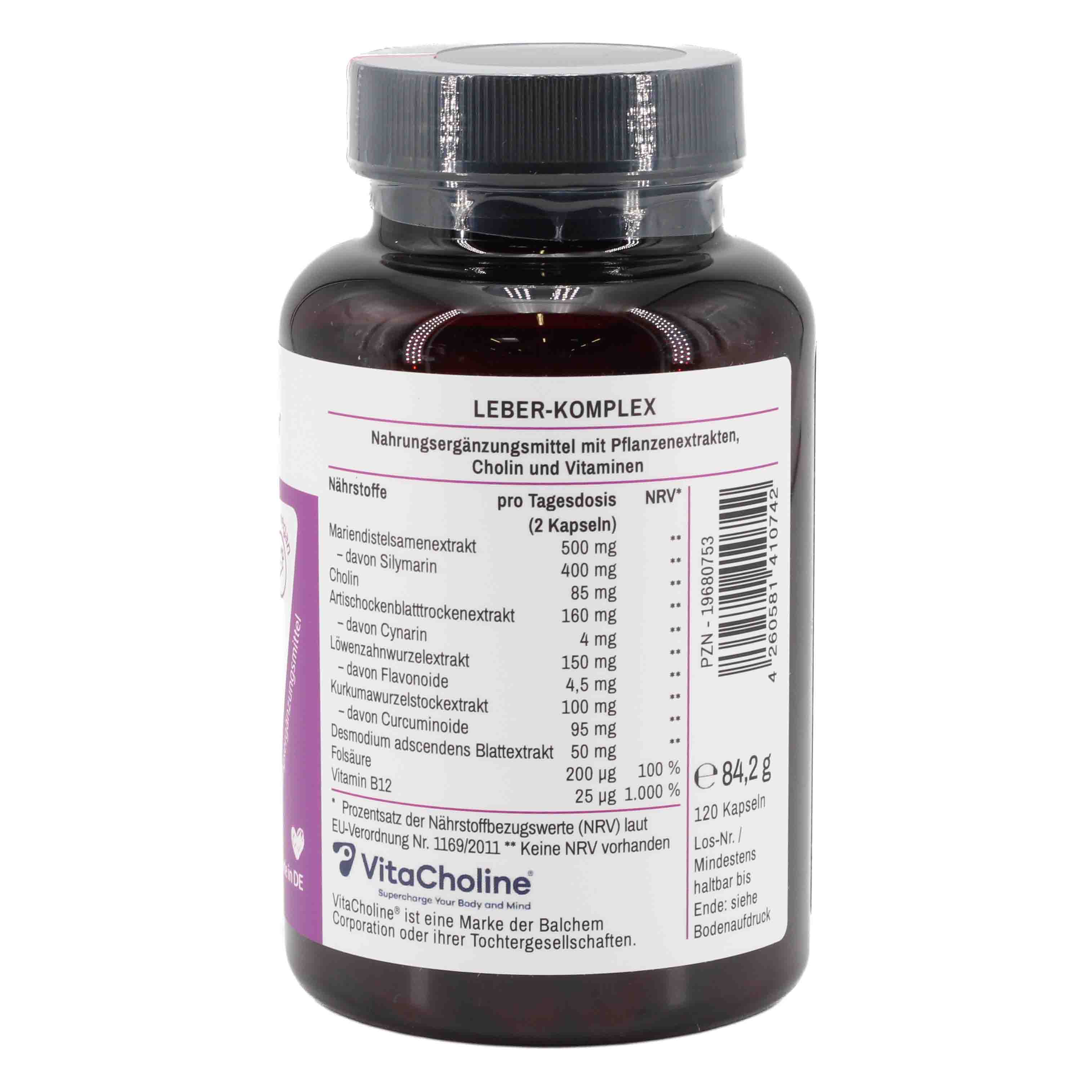 LEBER-KOMPLEX Mariendistel+Artischocke+Cholin Kps.