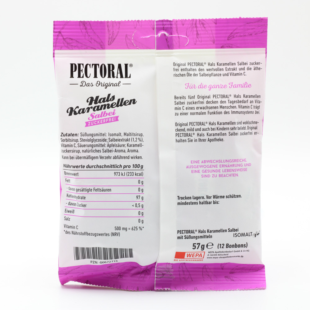 PECTORAL Salbei Bonbons zuckerfrei