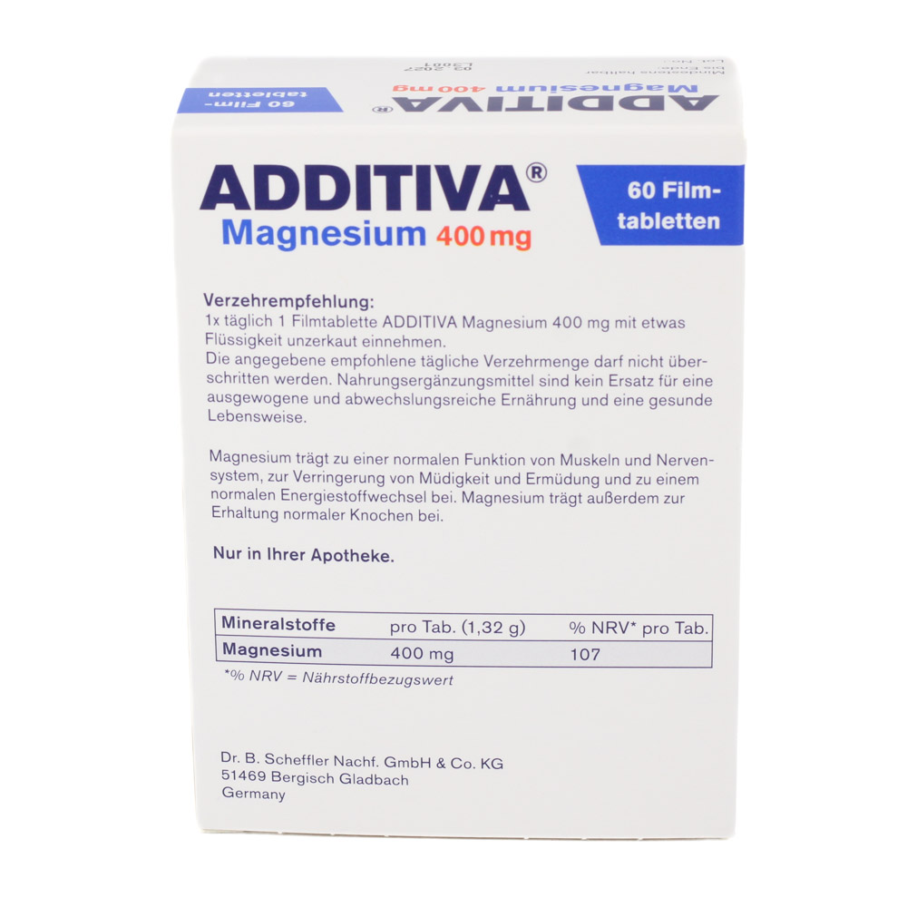 ADDITIVA Magnesium 400 mg Filmtabletten