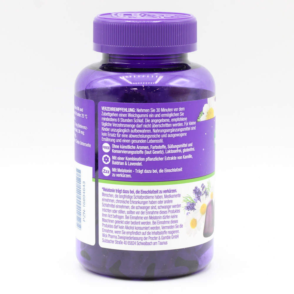 WICK ZzzQuil Gute Nacht Einschlafhilfe mit Melatonin (2x60 St)