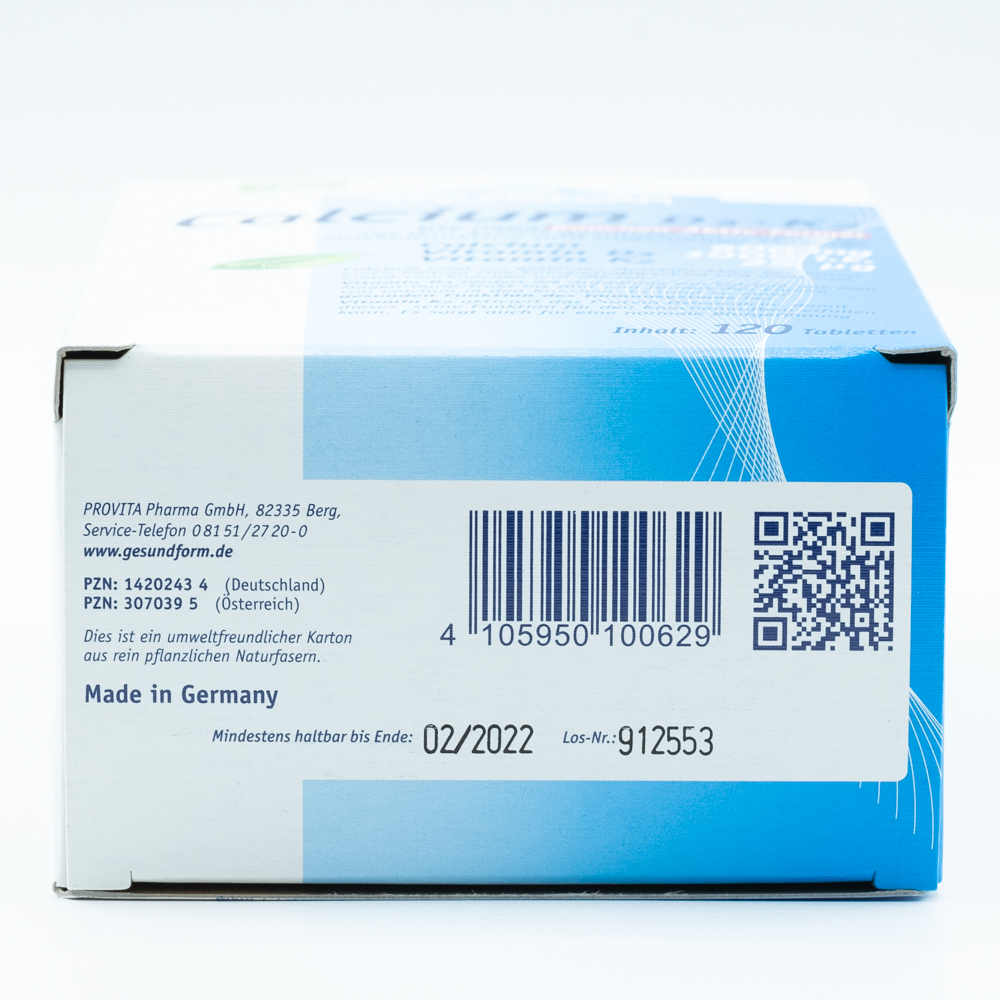 GESUNDFORM Calcium D3+K2 Tabletten