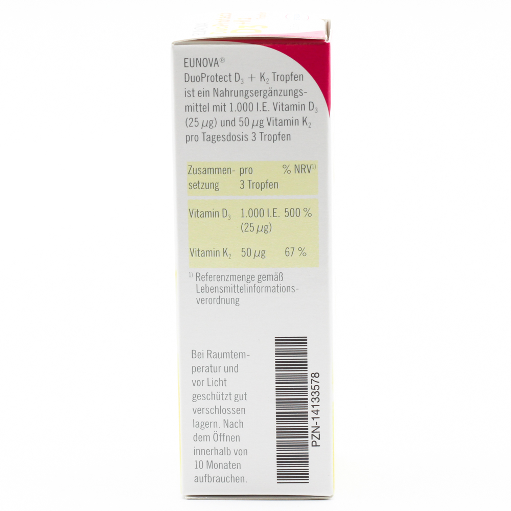 EUNOVA DuoProtect D3+K2 1000 I.E./50 μg Tropfen Set (2x11,5ml)