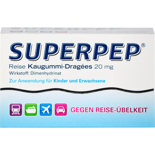 SUPERPEP Reise Kaugummi Dragees 20 mg