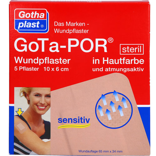 GOTA-POR Wundpflaster steril 60x100 mm hautfarben