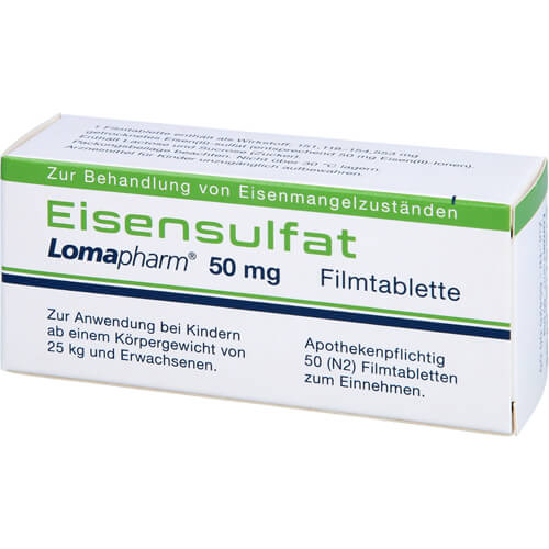 EISENSULFAT Lomapharm 50 mg Filmtabletten