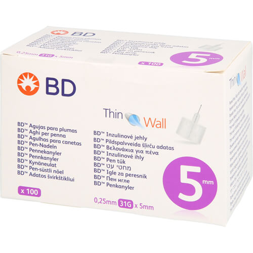 BD THIN Wall Pen-Nadeln 0,25 31 Gx5 mm