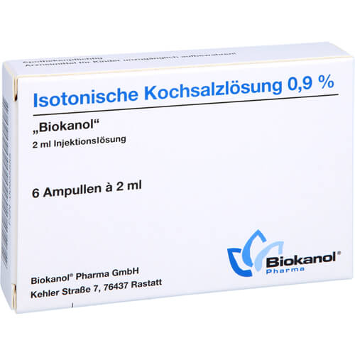 ISOTONISCHE Kochsalzlösung 0,9% Biokanol Ampullen