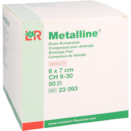 METALLINE Drain Kompressen 6x7 cm