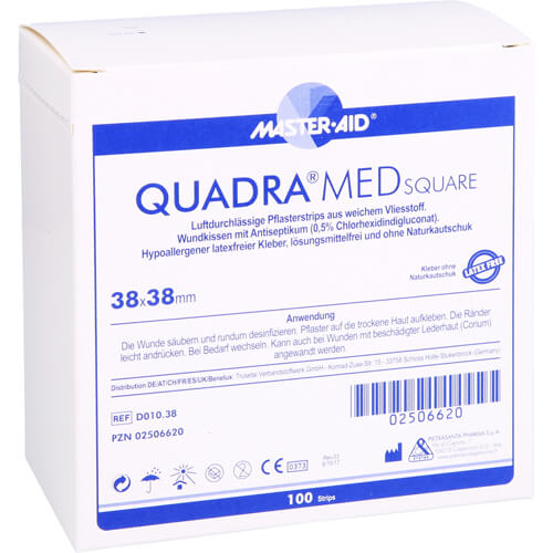 QUADRA MED square 38x38 mm Strips Master Aid