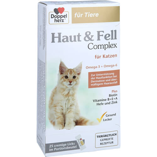 DOPPELHERZ für Tiere Haut&Fell Compl.Port.B.f.Kat.