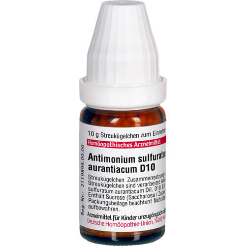 ANTIMONIUM SULFURATUM aurantiacum D 10 Globuli