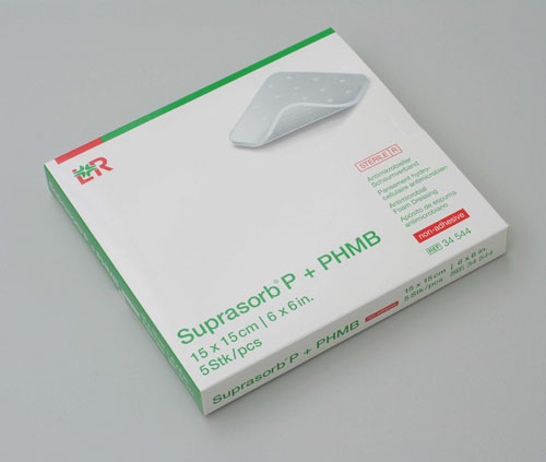SUPRASORB P+PHMB Schaumverband 15x15 cm