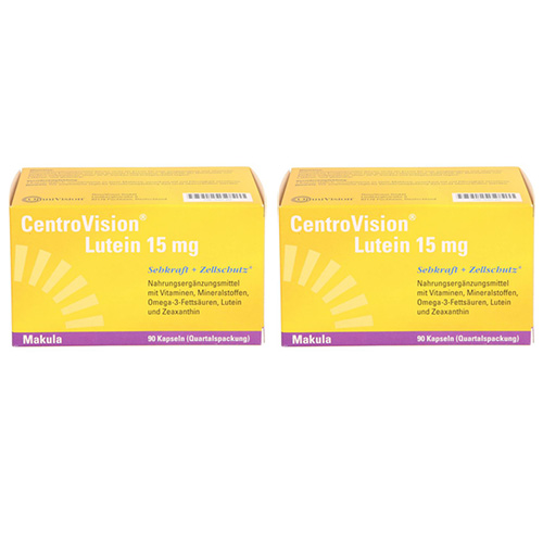CENTROVISION Lutein 15 mg Kapseln Doppelpackung (2x 90St)