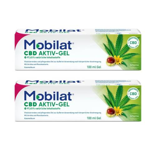 Mobilat® CBD Aktiv-Gel: vitalisierend, beruhigend, pflegend. Für beanspruchte Körperpartien. Doppelpackung (2x 100ml)