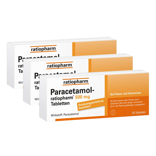 PARACETAMOL-ratiopharm 500 mg Tabletten (3x20 St)
