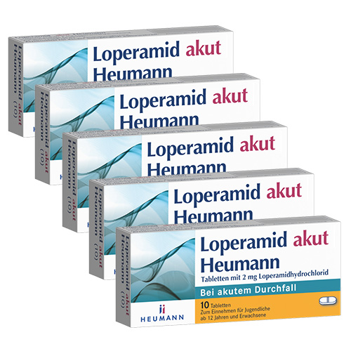 LOPERAMID akut Heumann Tabletten (5x 10St)