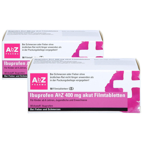 IBUPROFEN AbZ 400 mg akut Filmtabletten Doppelpackung