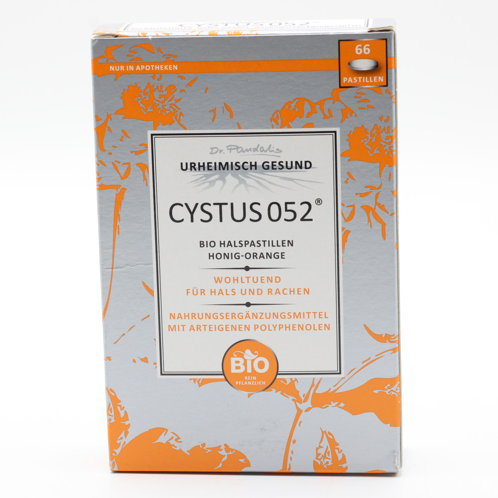 CYSTUS 052 Bio Halspastillen Honig Orange