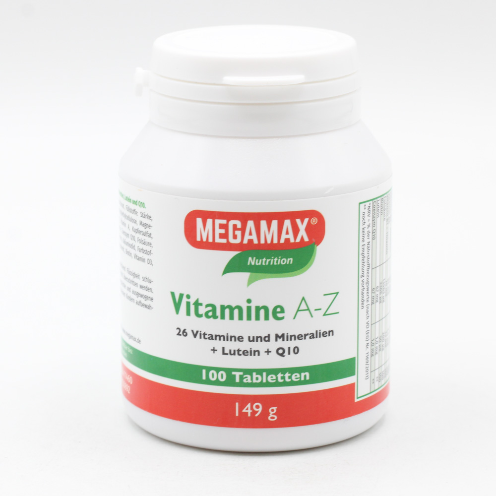 MEGAMAX Vitamine A-Z+Q10+Lutein Tabletten