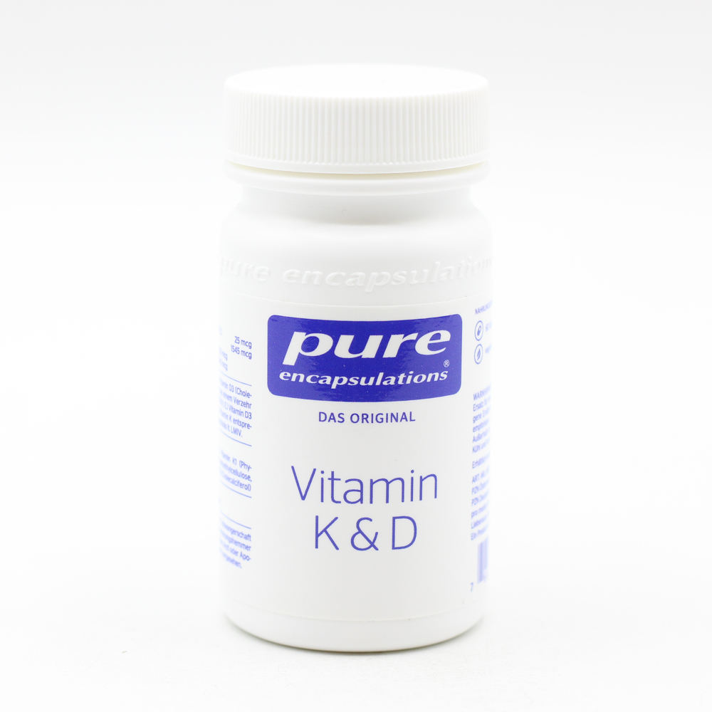 PURE ENCAPSULATIONS Vitamin K & D Kapseln