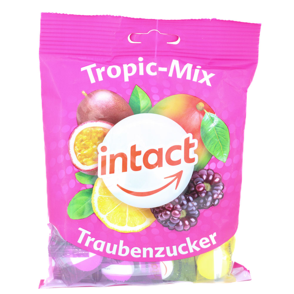 INTACT Traubenzucker Beutel Tropic-Mix