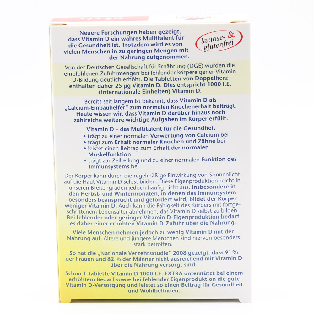 DOPPELHERZ Vitamin D3 1000 I.E. EXTRA Tabletten