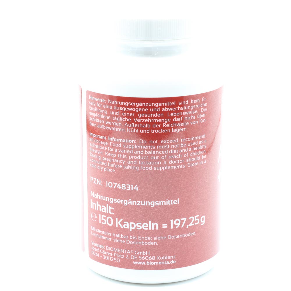 BIOMENTA L-Arginin Base+Citrullin+BCAA+Zink Kaps.
