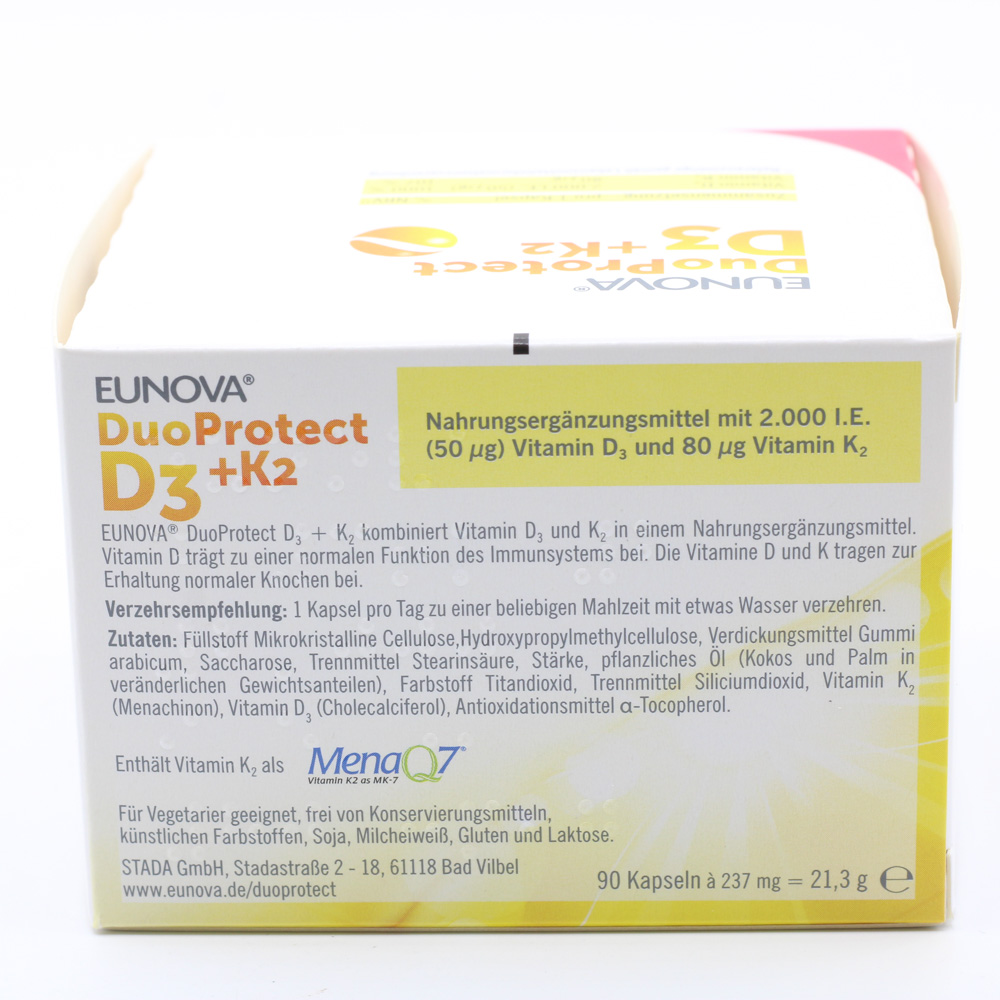 EUNOVA DuoProtect D3+K2 2000 I.E./80 μg Kapseln