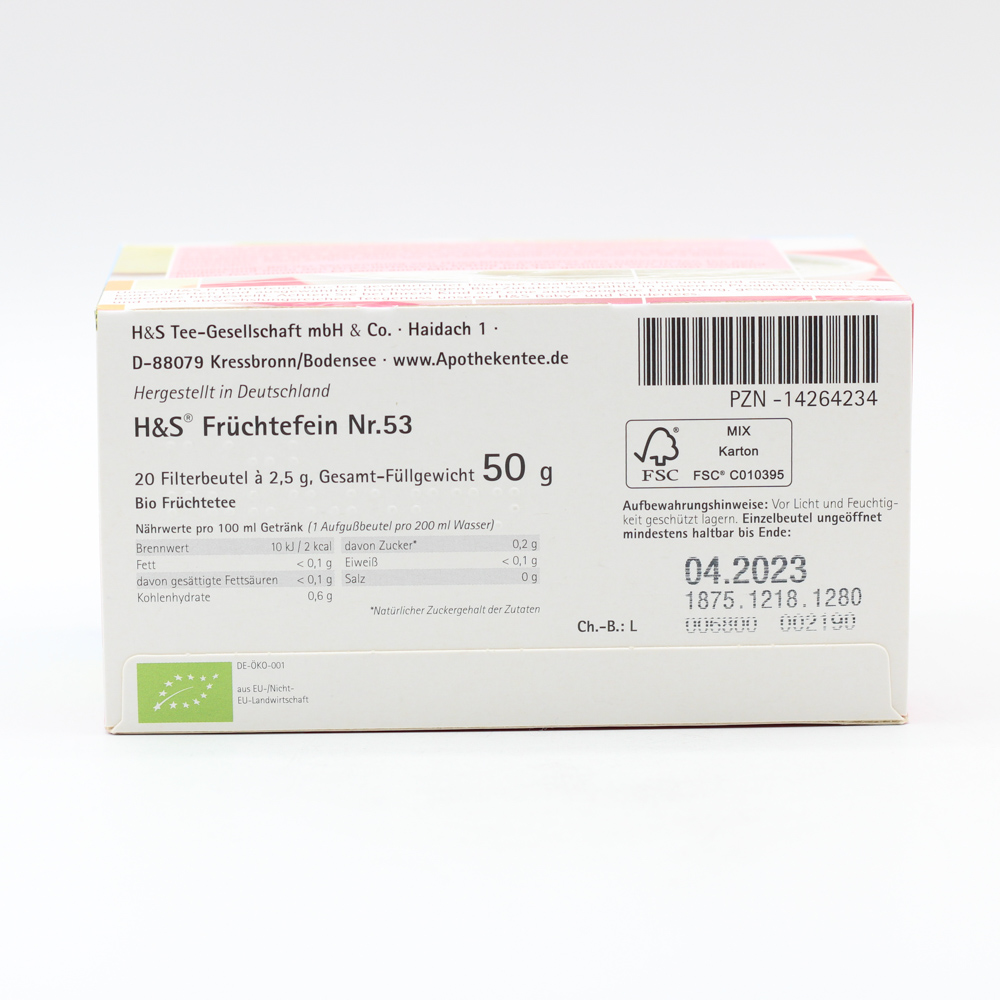 H&S Bio Baby- u.Kindertee Früchtefein Filterbeutel