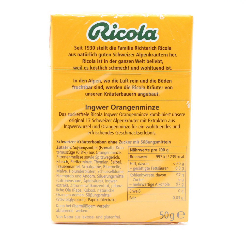 RICOLA o.Z.Box Ingwer Orangenminze Bonbons