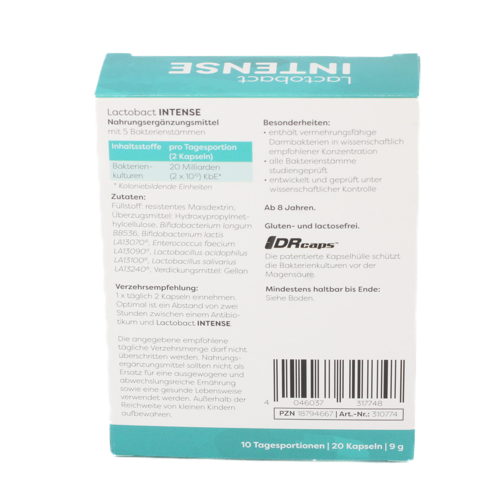 LACTOBACT INTENSE magensaftresistente Kapseln