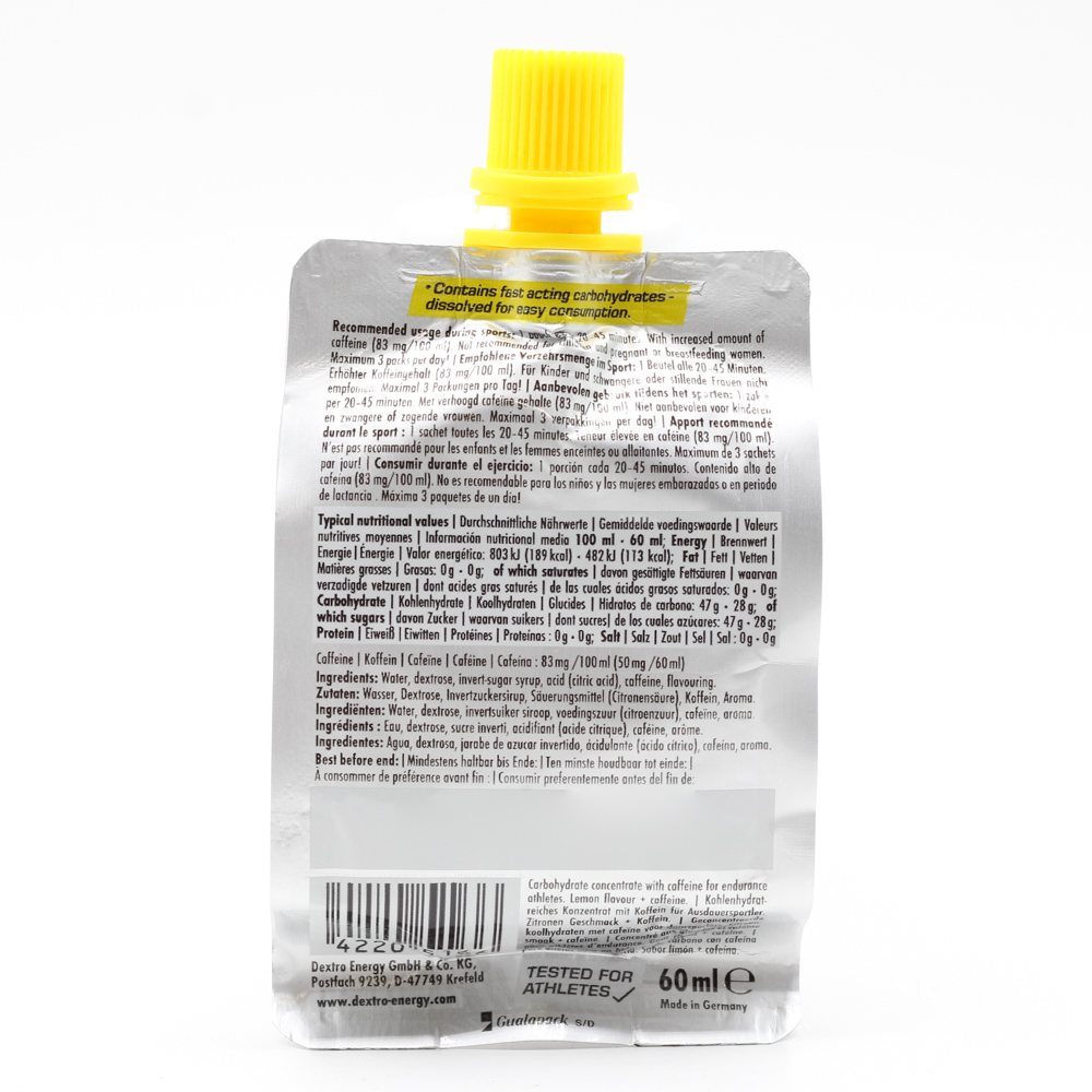 DEXTRO ENERGY Sports Nutr.Liquid Gel Lemon+caffe.