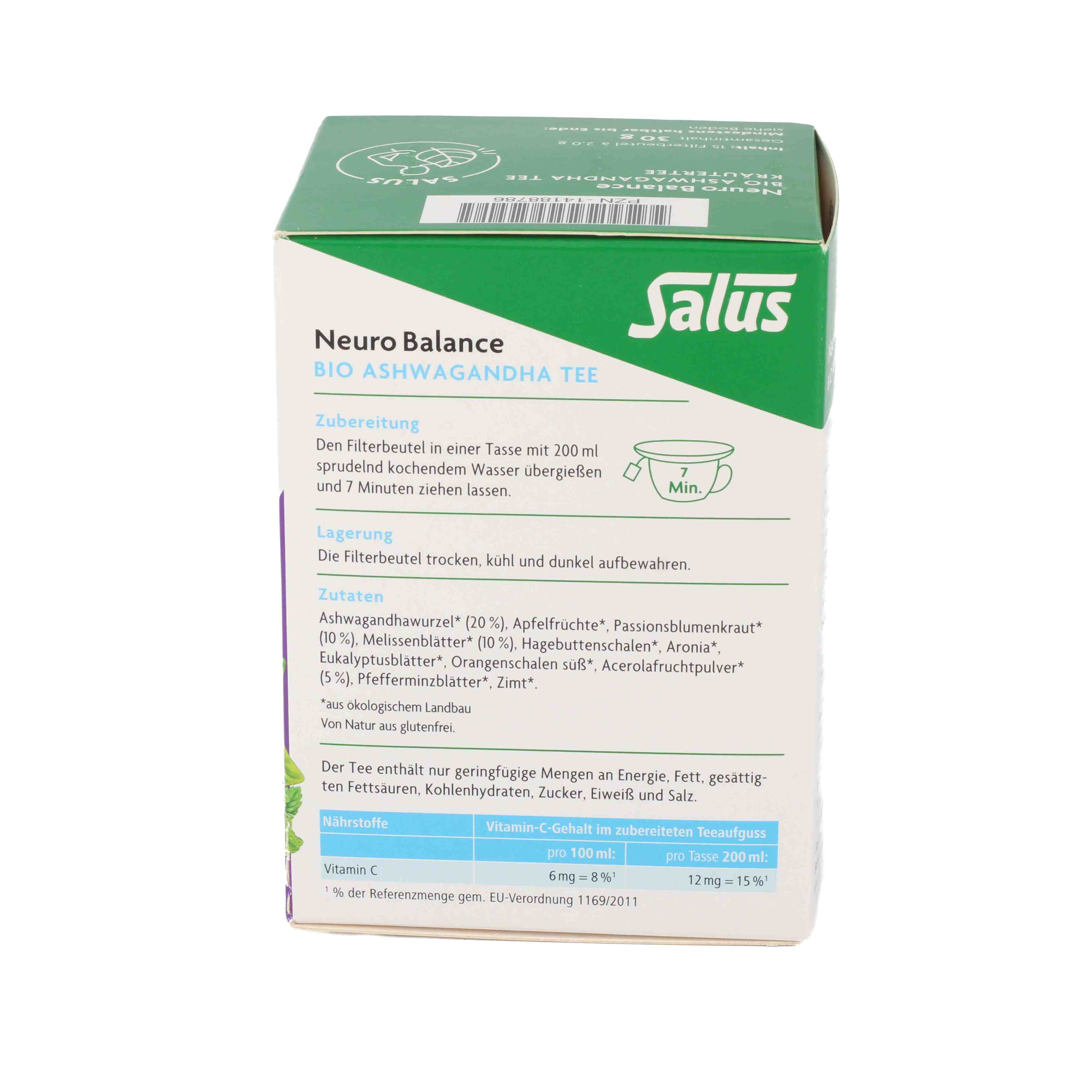 NEURO BALANCE Bio Ashwagandha Tee Salus Filterbtl.