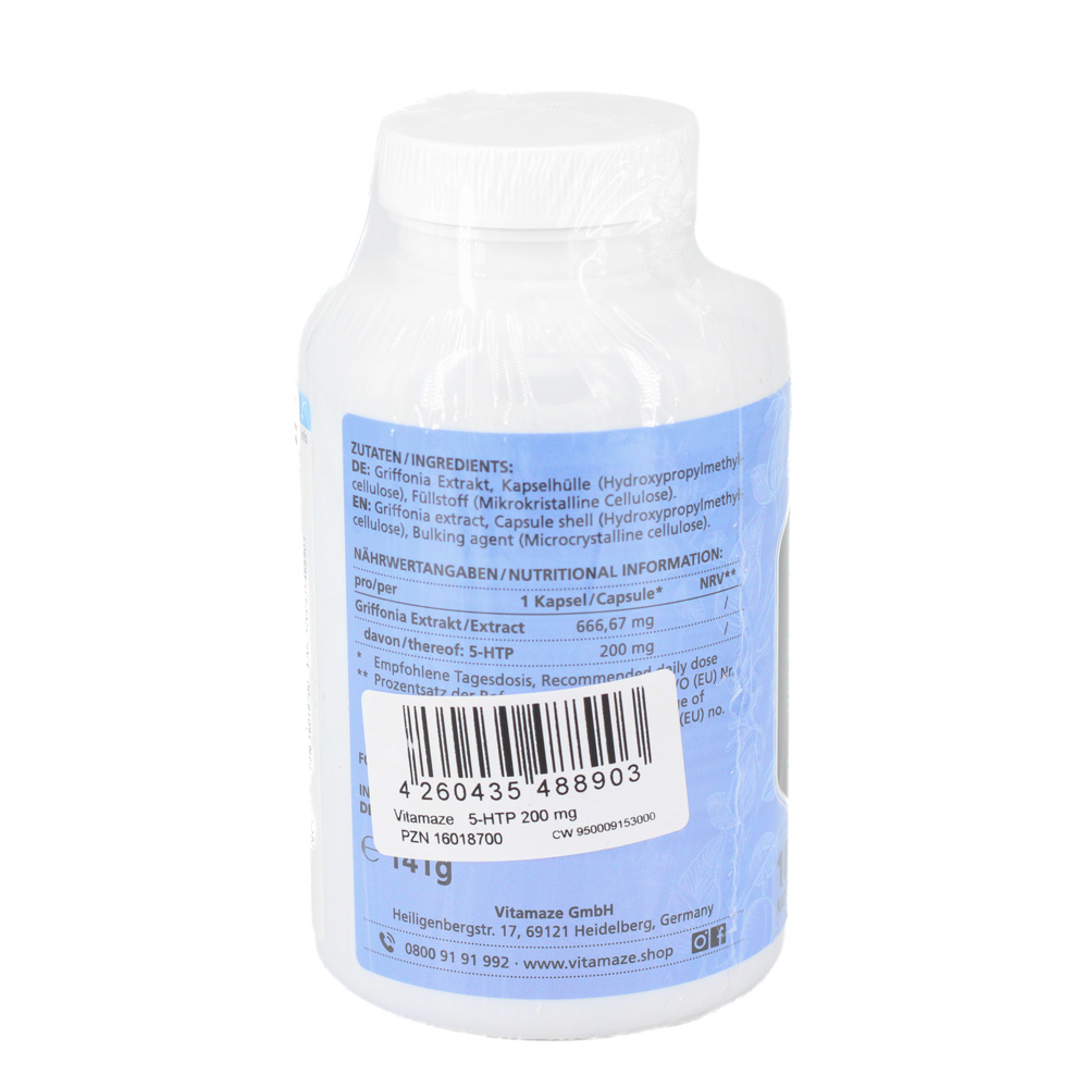 5-HTP 200 mg Griffonia Extrakt hochdos.vegan Kaps.