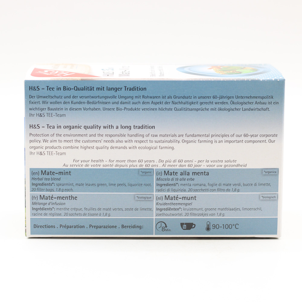 H&S Bio Mate-Minze Filterbeutel