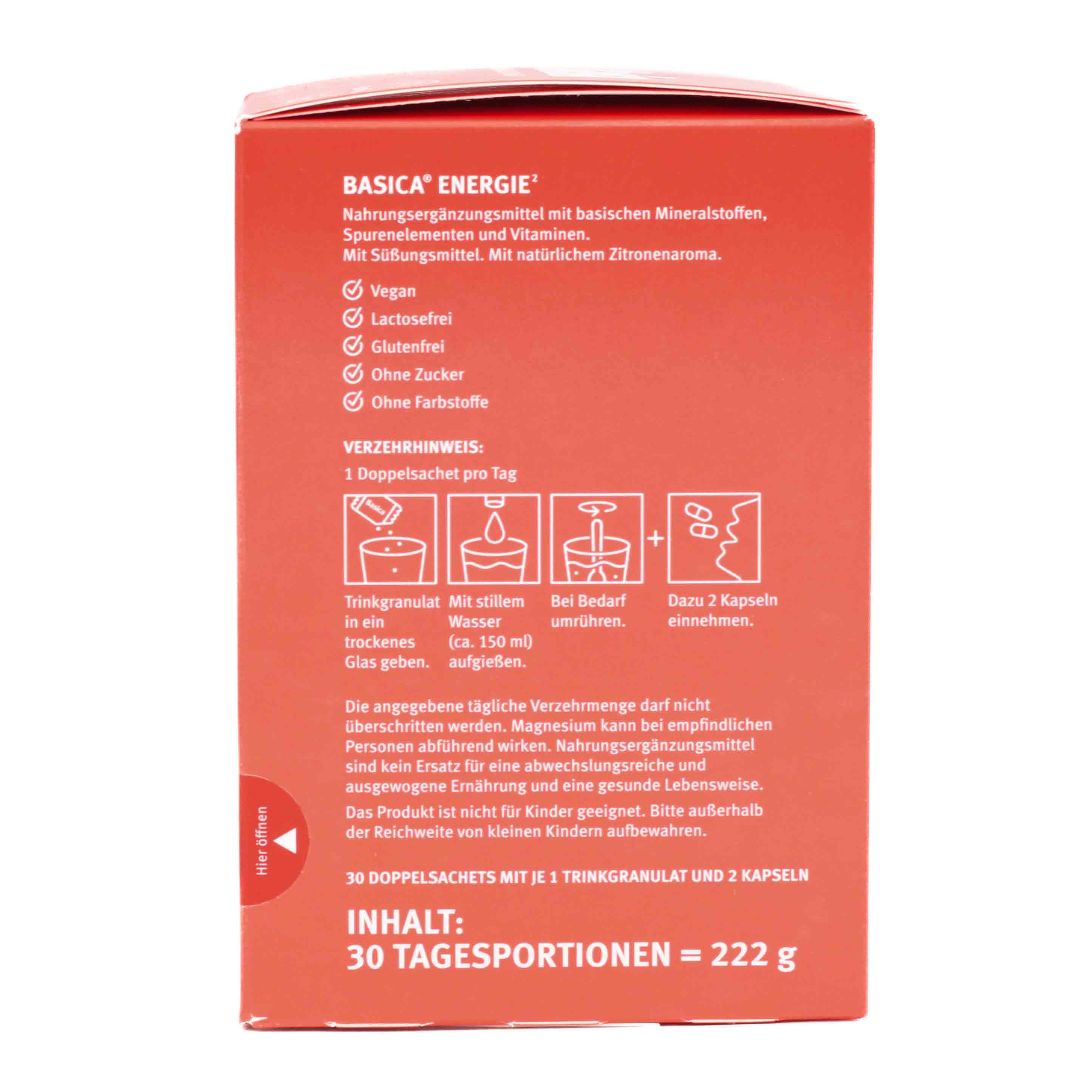 BASICA Energie Trinkgranulat+Kapseln f.30 Tage Kpg