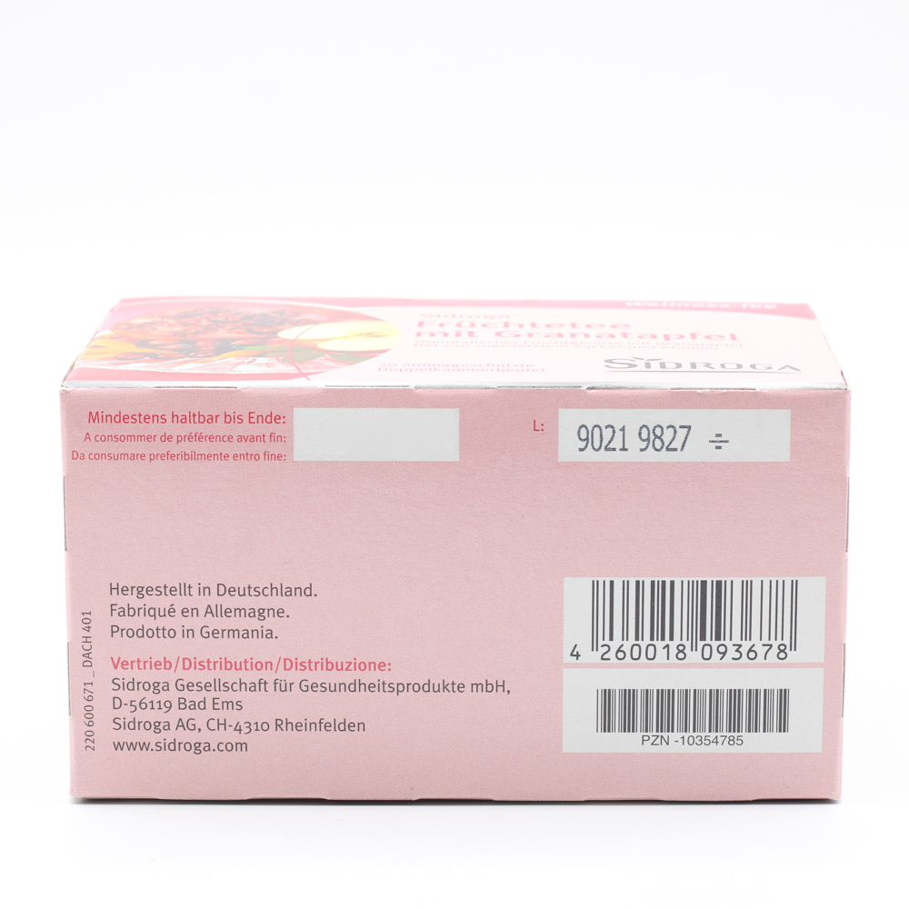 SIDROGA Wellness Früchtetee m.Granatapfel Filterb.