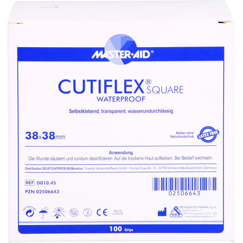 CUTIFLEX Folien-Pflaster square 38x38 mm MasterAid