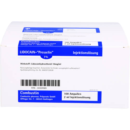 LIDOCAIN Presselin 1% Injektionslösung Ampullen